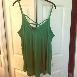 Green Tank Blouse